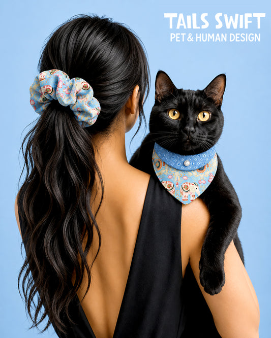 Light Blue Hair Scrunchie