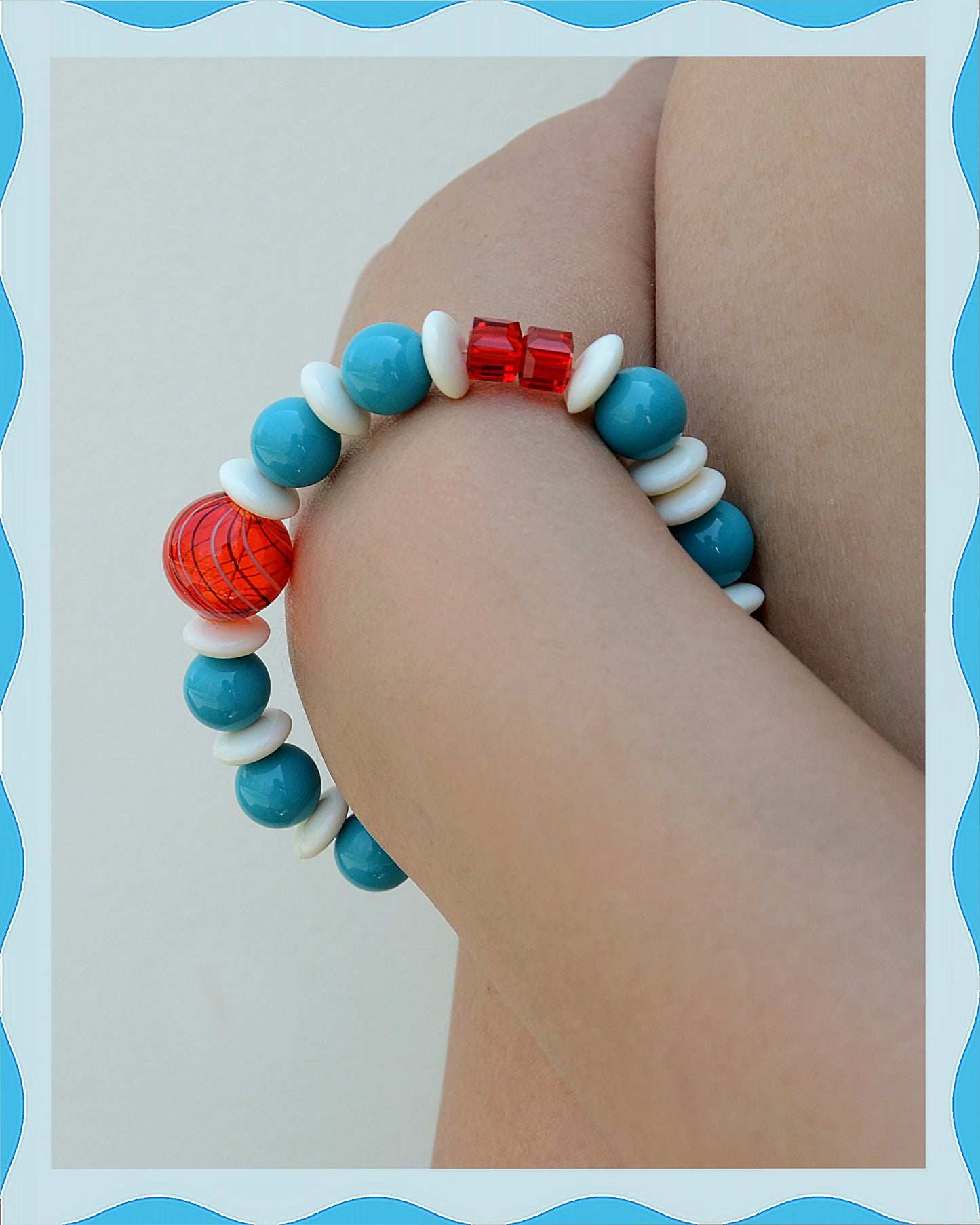 Conjuntos de joyas a juego para mascotas y dueños: collares de cuentas de colores hechos a mano - Color Splash (piruleta)