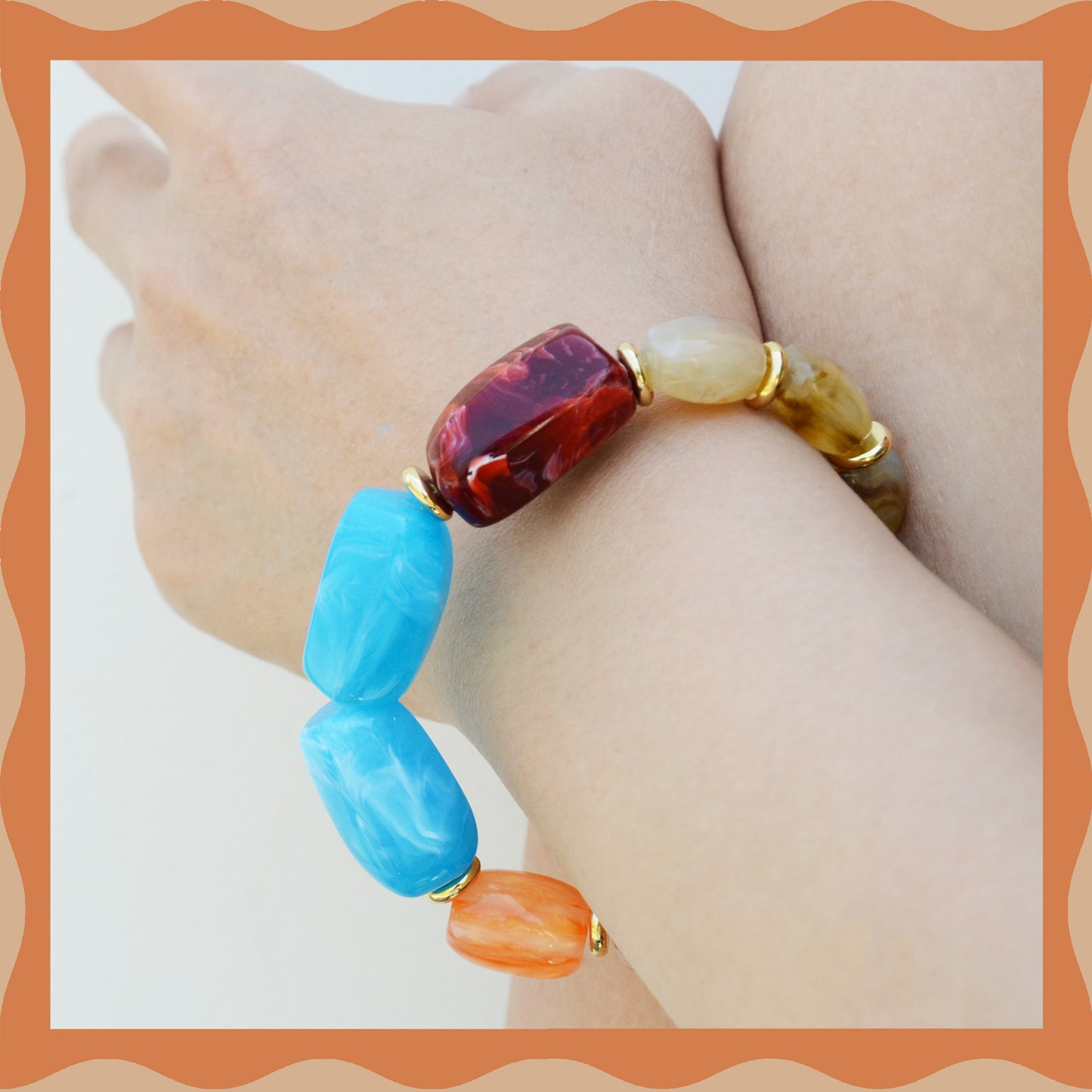 ✨Matching Pet & Owner Jewelry Sets –  Handcrafted Bold Beaded Necklaces - Candy Crush(Blue Aegean)