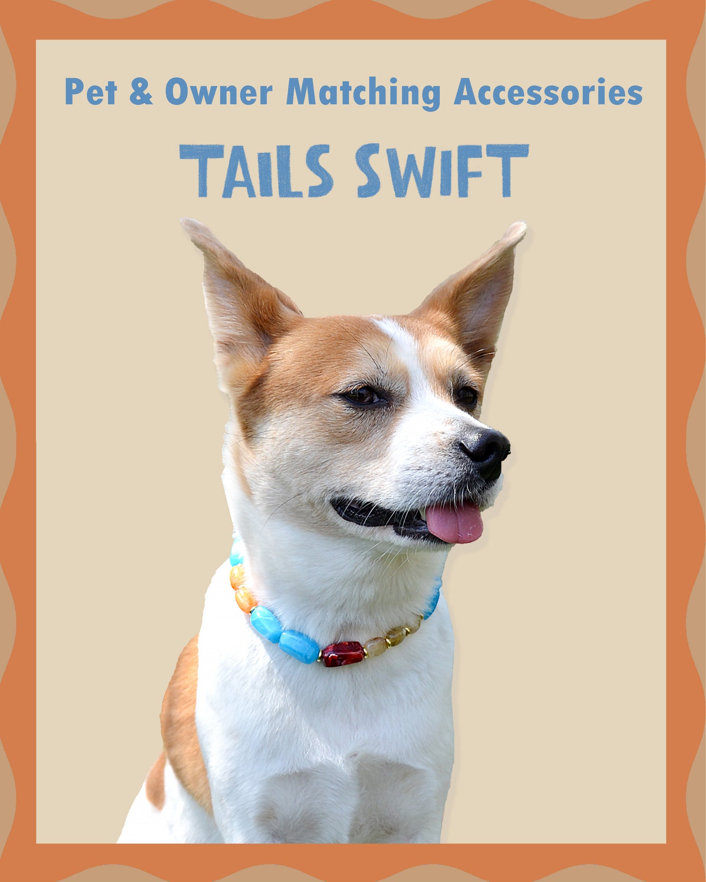 ✨Matching Pet & Owner Jewelry Sets –  Handcrafted Bold Beaded Necklaces - Candy Crush(Blue Aegean)