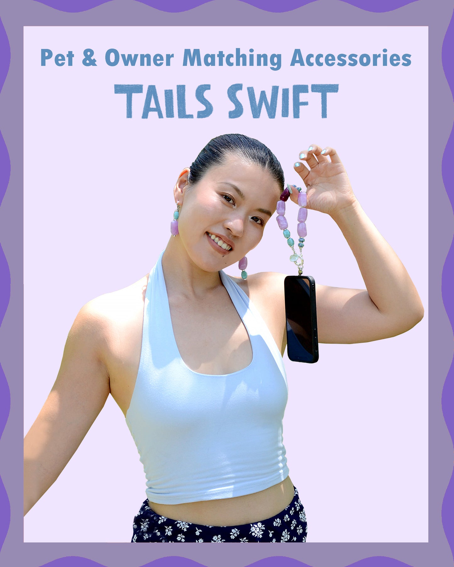 ✨Matching Pet & Owner Jewelry Sets –  Handcrafted Bold Beaded Necklaces - Candy Crush(Violet Haze)
