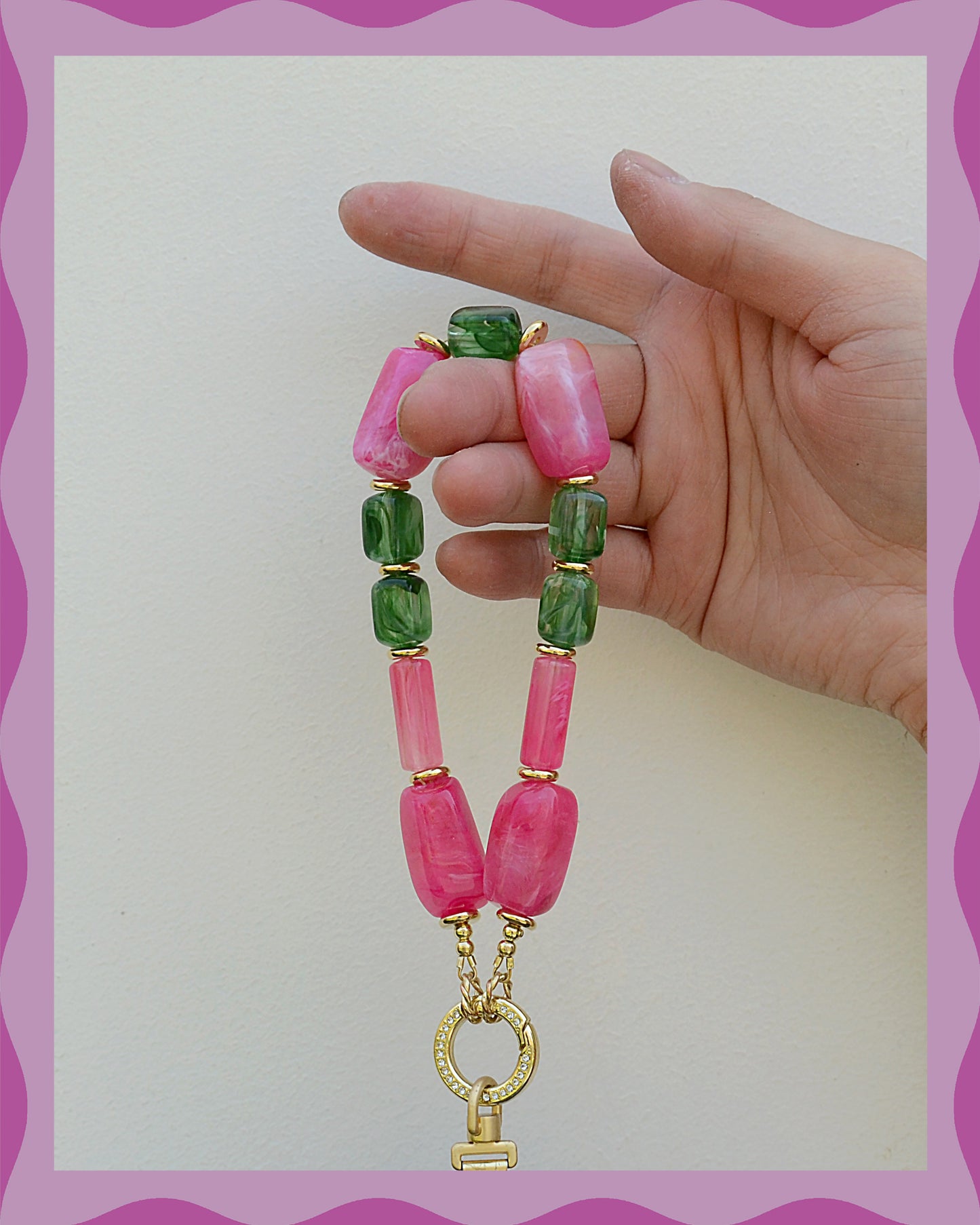 ✨ Matching Pet & Owner Jewelry Sets –  Handcrafted Bold Beaded Necklaces - Candy Crush(Blossom Pink)