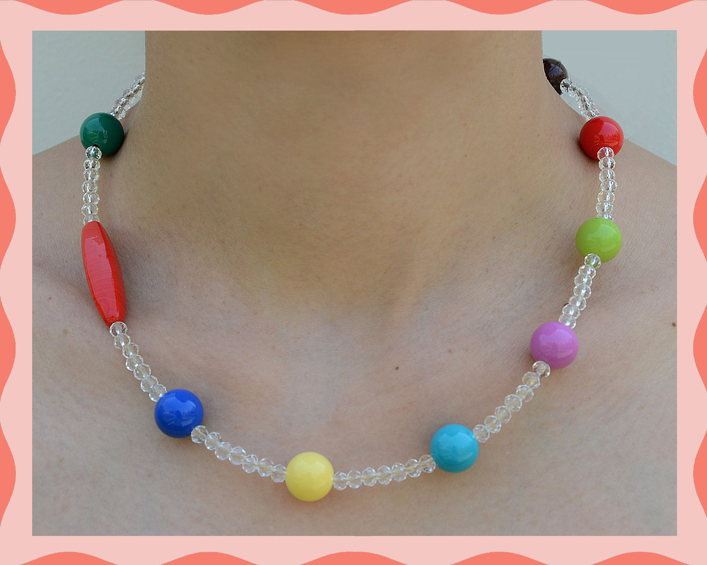 ✨Matching Pet & Owner Jewelry Sets – Handmade Colorful Beaded Necklaces - Color Splash (Crystal)