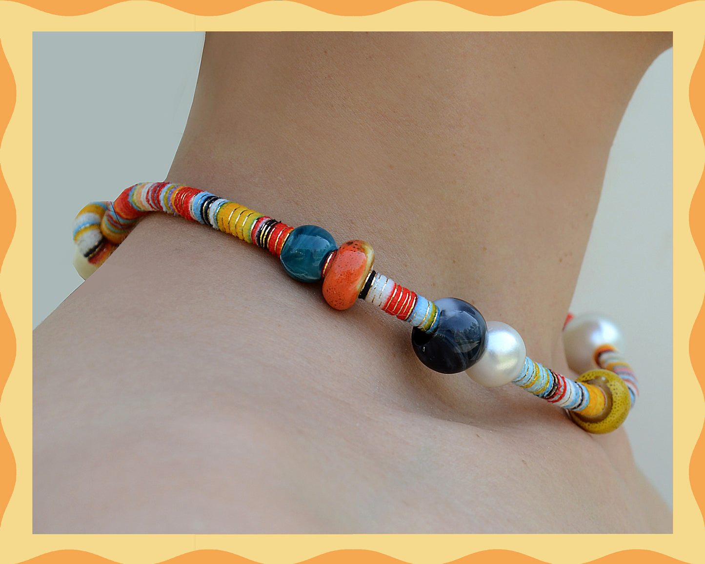 ✨Matching Pet & Owner Jewelry Sets – Handcrafted Vibrant Cord Necklaces – Cord Craze (Orange)