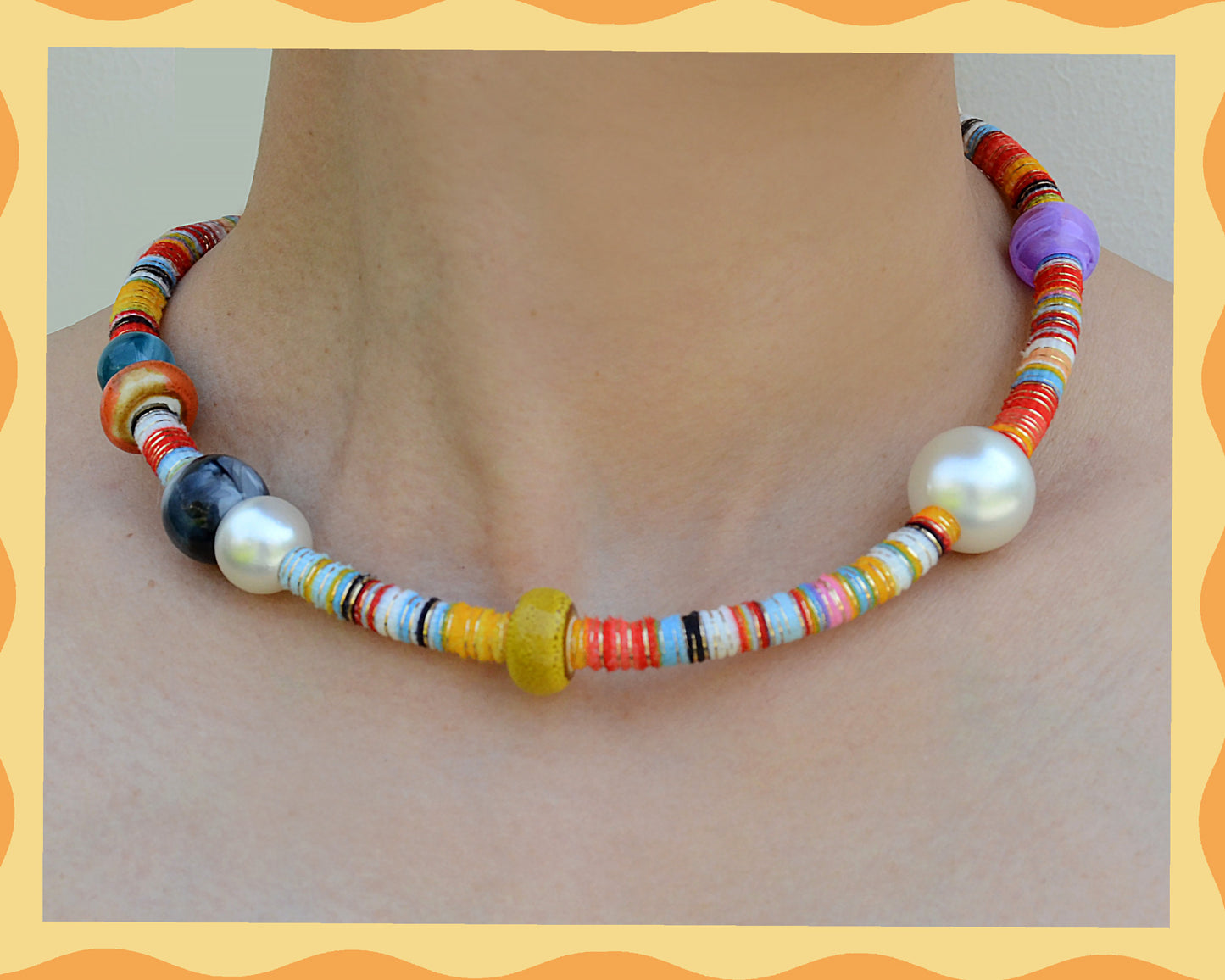 ✨Pet Jewelry – Handcrafted Vibrant Cord Necklaces – Cord Craze (Orange)