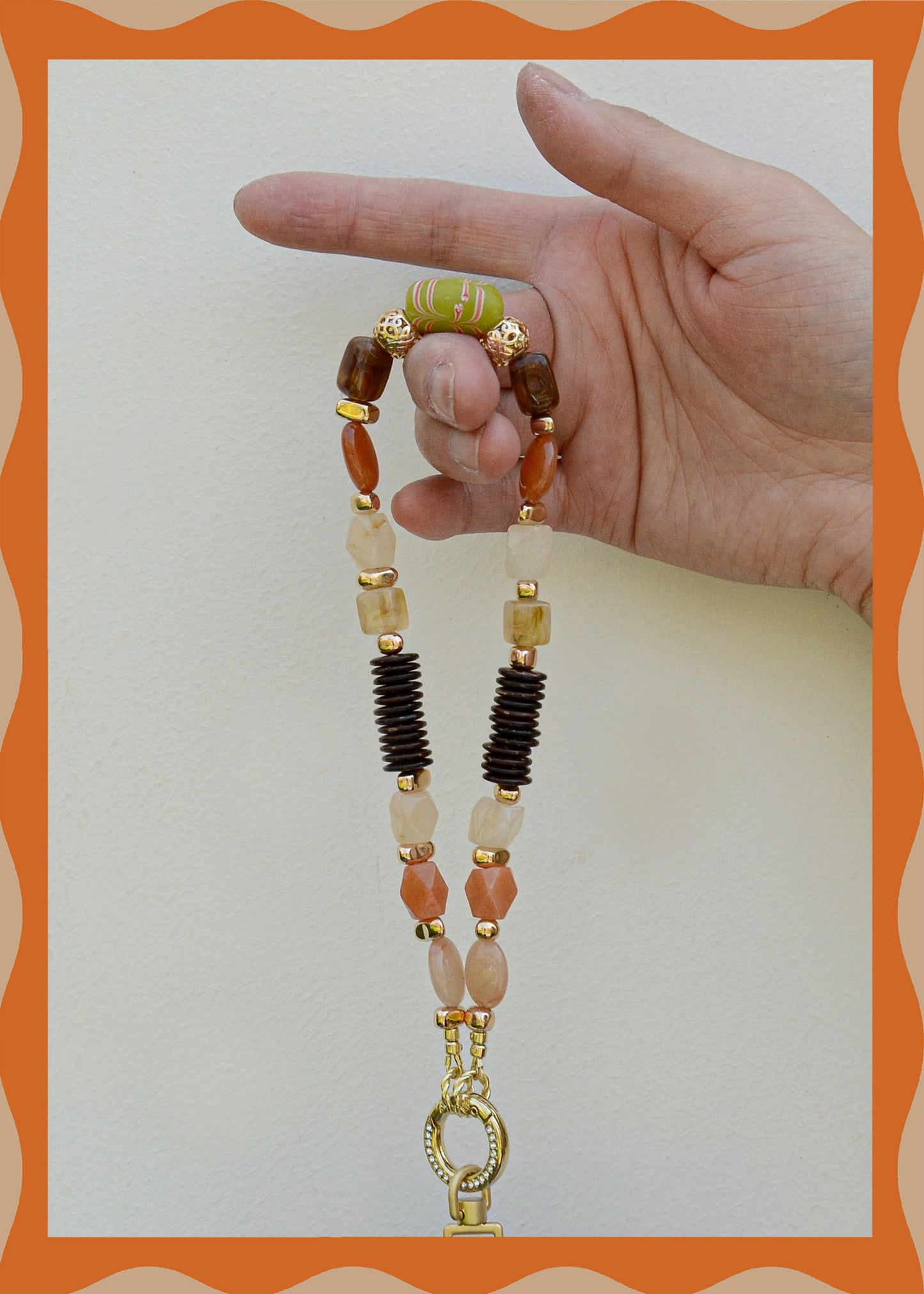✨Matching Pet & Owner Jewelry Sets – Handmade with Southeast Asian Beads & Organic Coconut Discs – Cute by Nature (Sepia Drop)