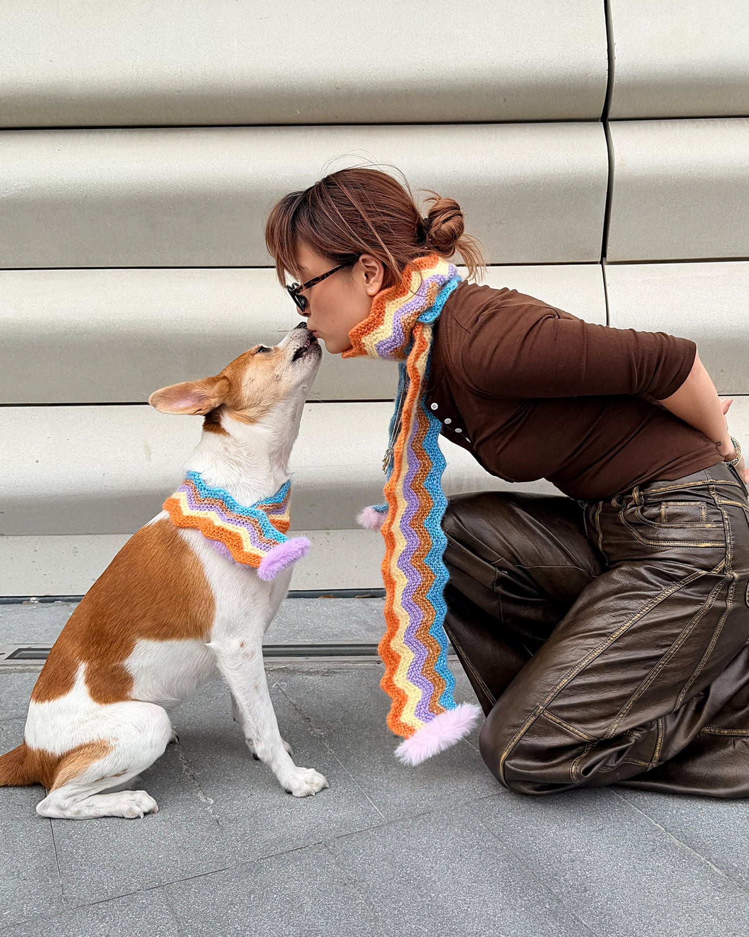 For Pet: Wave Knit Scarf