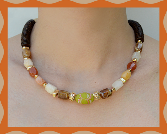 ✨ True Natural (Sepia Drop): Matching Human & Pet Jewelry Sets ✨ Handcrafted Elegant Beaded Necklaces • Bracelets • Earrings • Phone Chains | Warm Tones & Coconut Shell Beads | Pet-Friendly • Stylish • Unique