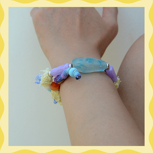 ✨ Happy Knots (Sugar Splash): Matching Human & Pet Jewelry Sets ✨ Handcrafted Colorful Cord Necklaces • Bracelets • Earrings • Phone Chains | Frosted Candy Beads & Woven with Colorful Yarn| Pet-Friendly • Stylish • Unique