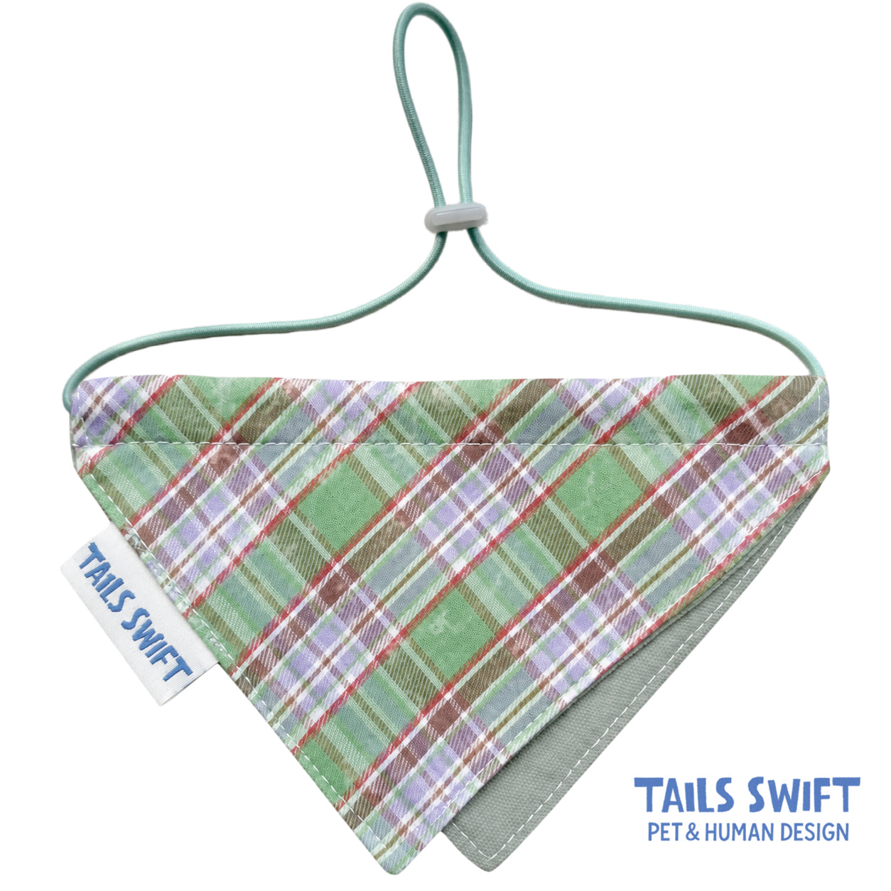 Meadow Green Plaid Pet Bandana