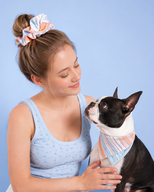 Sunrise Stripe Hair Scrunchie