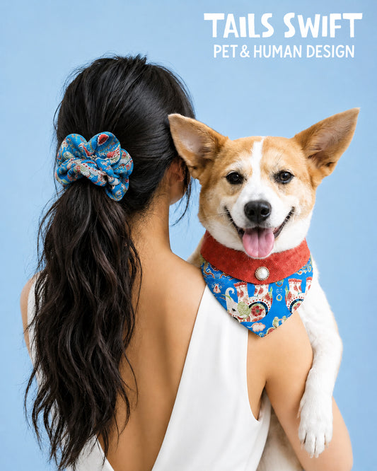 Royal Blue Hair Scrunchie