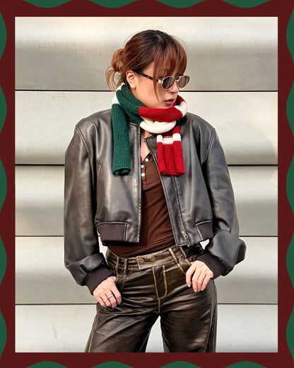 ✨ Skinny Knit Human Scarf – Handmade Christmas(100% Premium Cashmere)