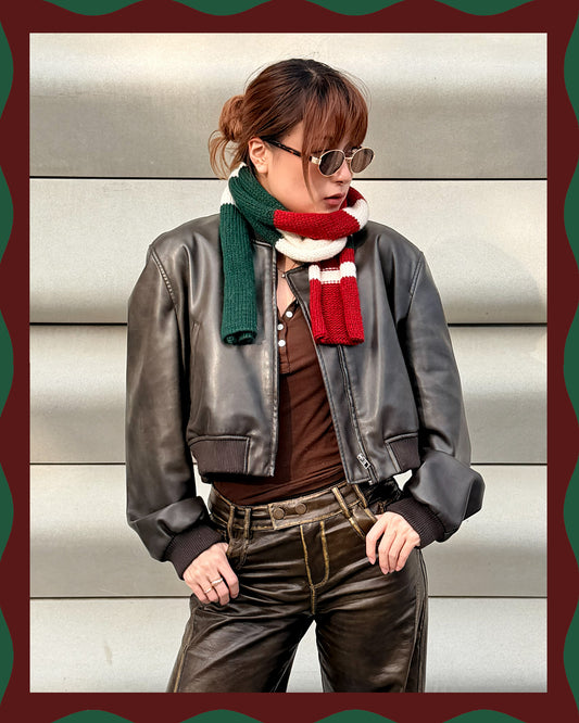 ✨ Skinny Knit Human Scarf – Handmade Christmas(100% Premium Cashmere)