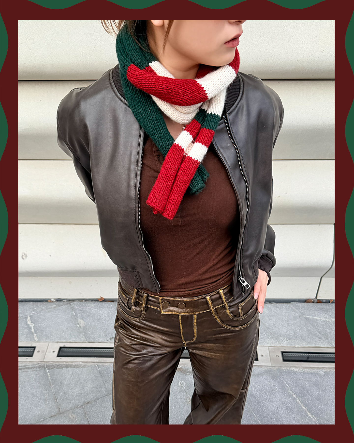 ✨ Skinny Knit Human Scarf – Handmade Christmas(100% Premium Cashmere)