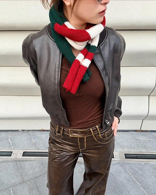 ✨ Skinny Knit Human Scarf – Handmade Christmas(100% Premium Cashmere)