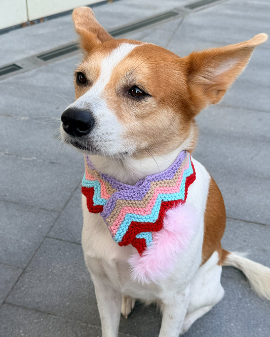 ✨Matching Pet & Owner Wave Knit Scarves — Handmade Marshmallow(100% Premium Cashmere)