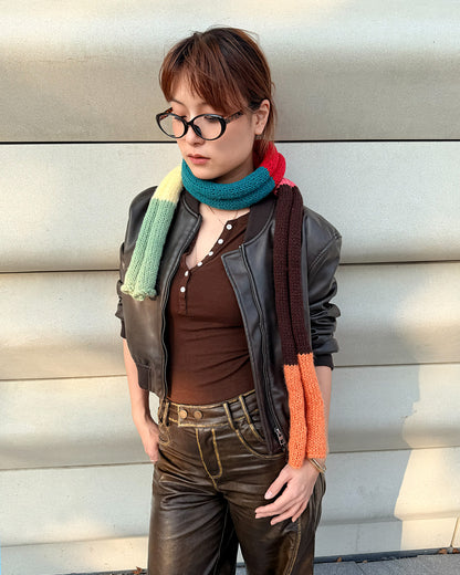 ✨Matching Pet & Owner Skinny Knit Scarves — Handmade Candy Patch(100% Premium Cashmere)