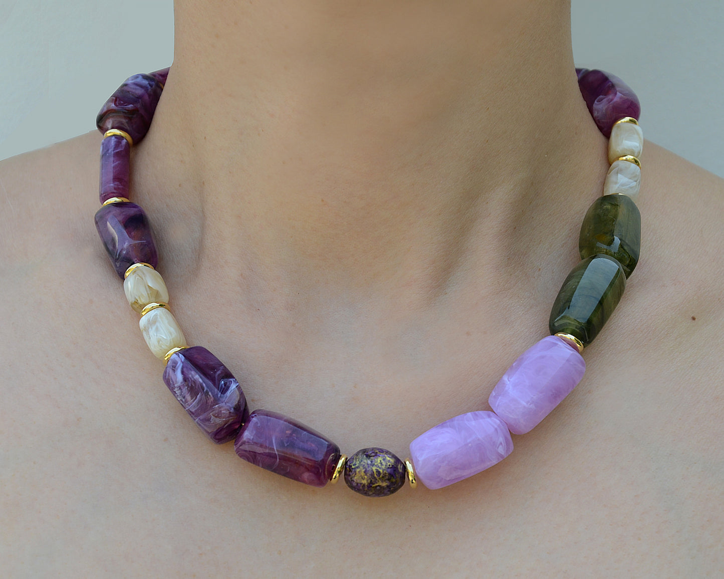 ✨Pet Jewelry –  Handcrafted Bold Beaded Necklaces - Candy Crush（Velvet Purple）