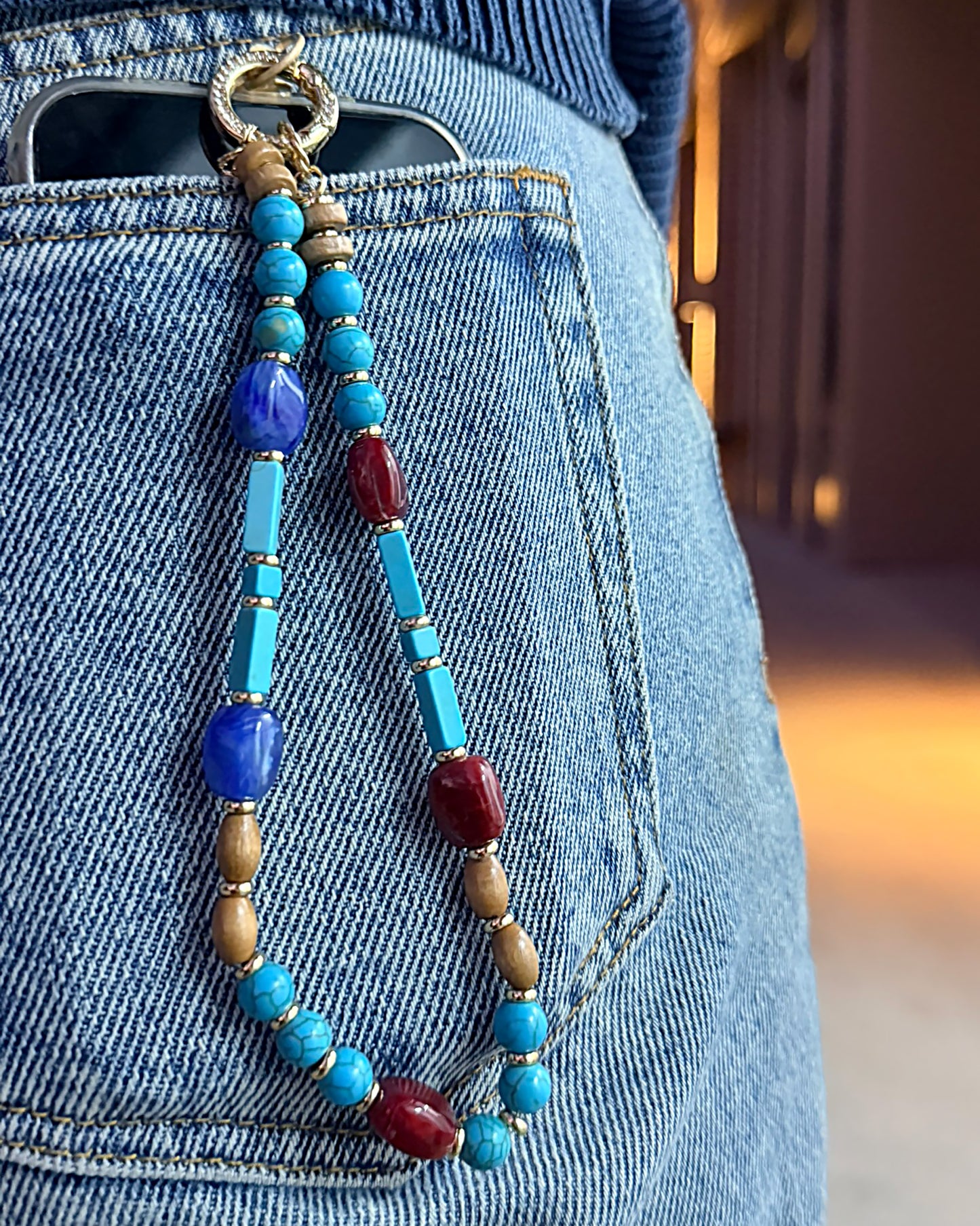 ✨Matching Pet & Owner Jewelry Sets – Handmade with Turquoise Colored Beads Necklace – Cute by Nature (Lake Blue)