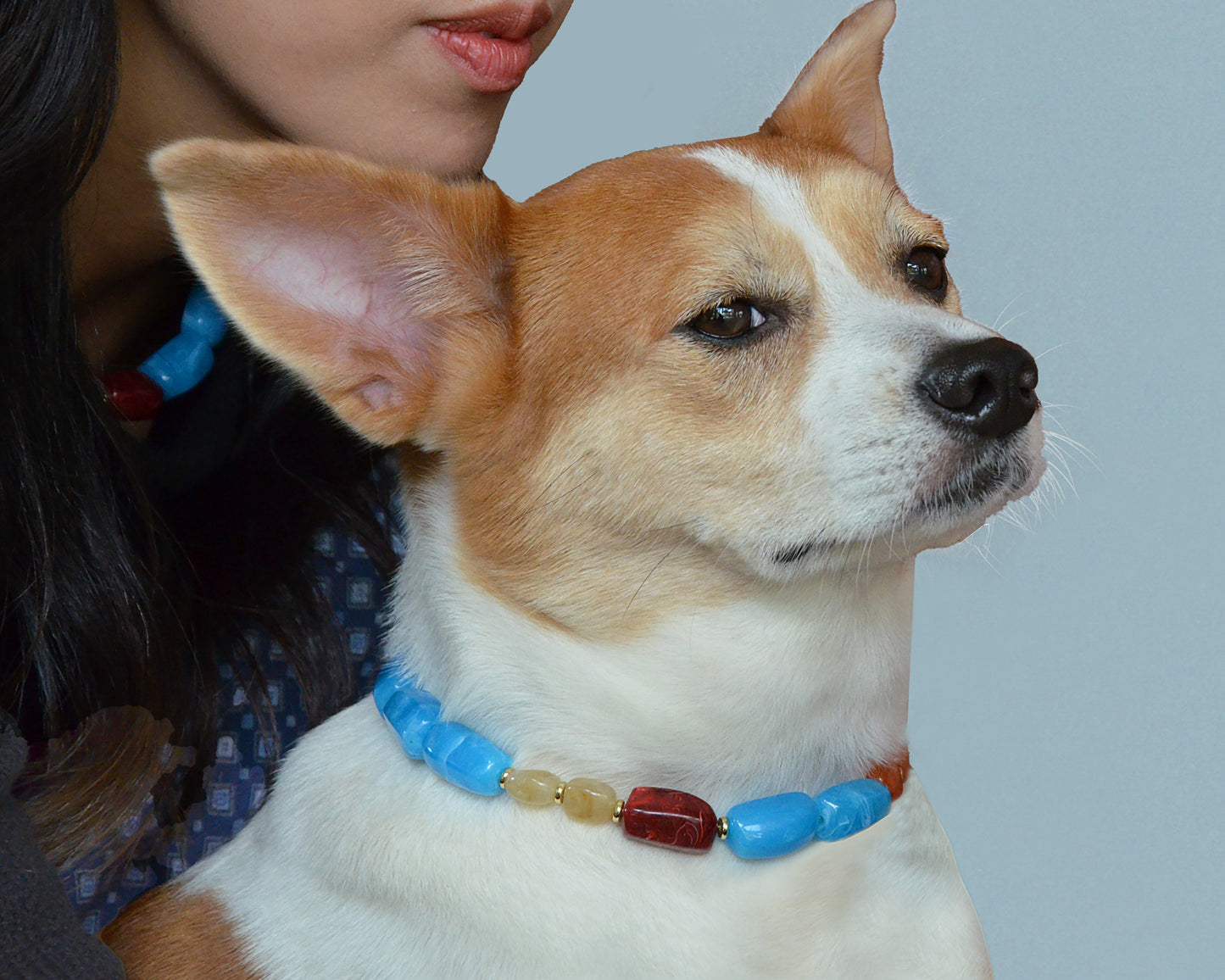 ✨Matching Pet & Owner Jewelry Sets –  Handcrafted Bold Beaded Necklaces - Candy Crush（Blue Aegean）