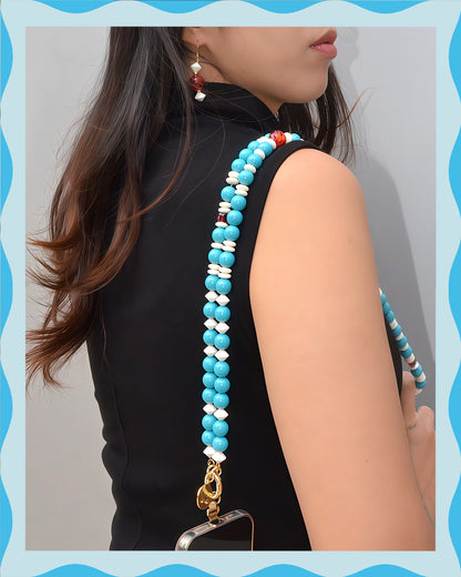 ✨반려동물 &amp; 주인용 쥬얼리 세트 - 핸드메이드 컬러풀 비즈 목걸이 - 컬러 스플래시 (롤리팝)