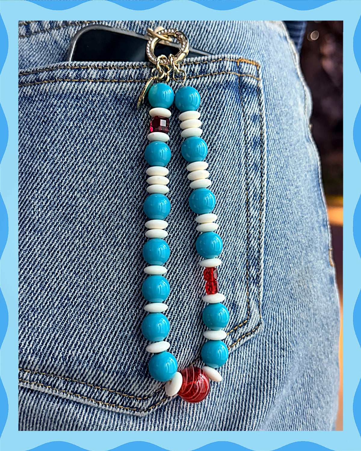 ✨반려동물 &amp; 주인용 쥬얼리 세트 - 핸드메이드 컬러풀 비즈 목걸이 - 컬러 스플래시 (롤리팝)