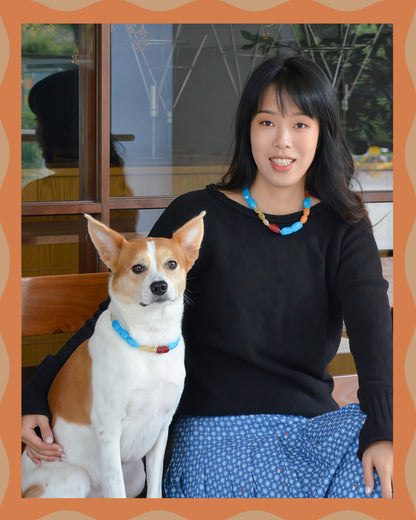 ✨반려동물 &amp; 주인을 위한 매칭 쥬얼리 세트 – 수제 대담한 비즈 목걸이 - 캔디 크러쉬(블루 에게안)