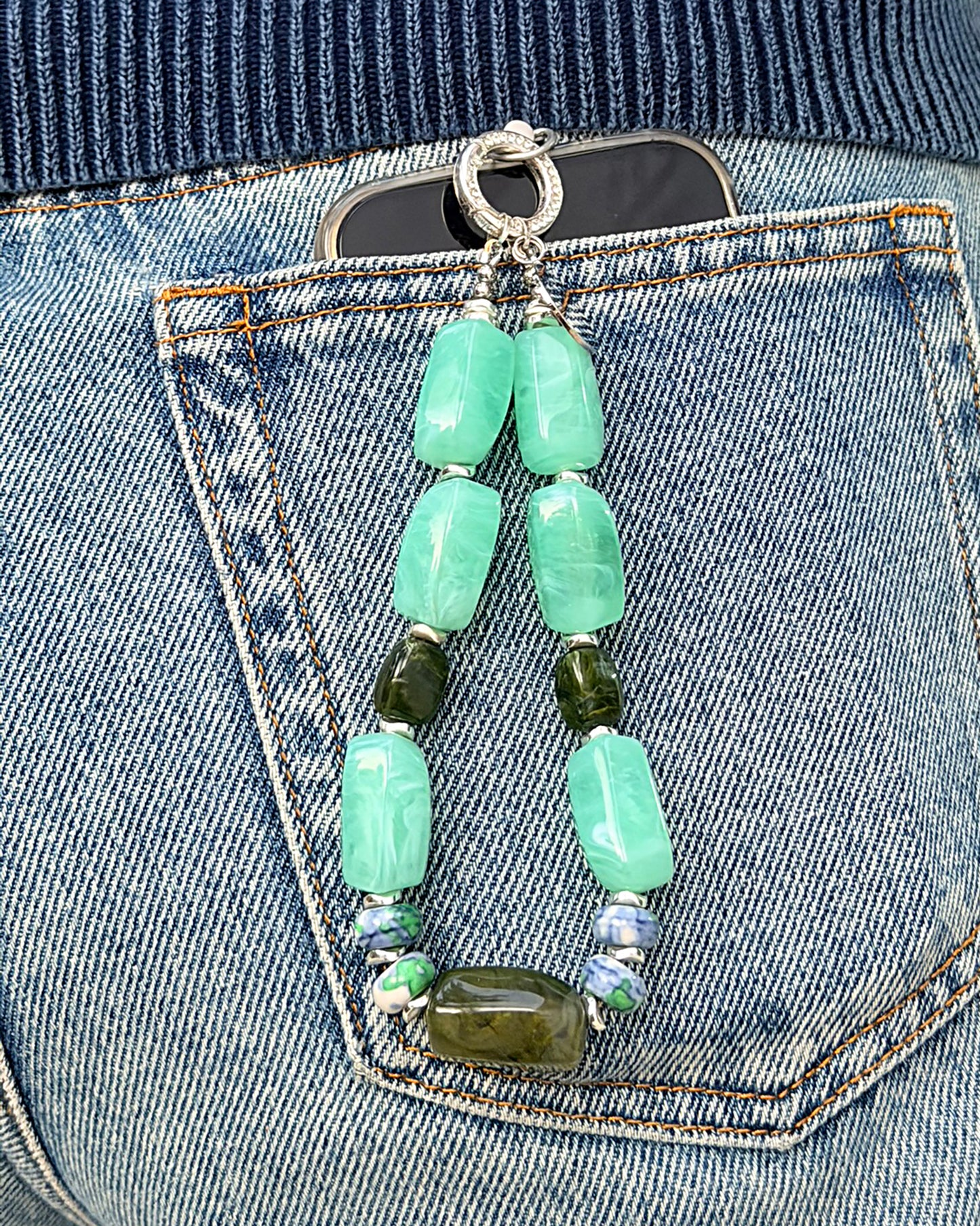 ✨Human Jewelry –  Handcrafted Bold Beaded Series - Candy Crush（Mint Green）