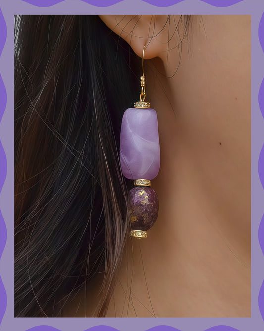 ✨Human Jewelry –  Handcrafted Bold Beaded Series - Candy Crush（Velvet Purple）