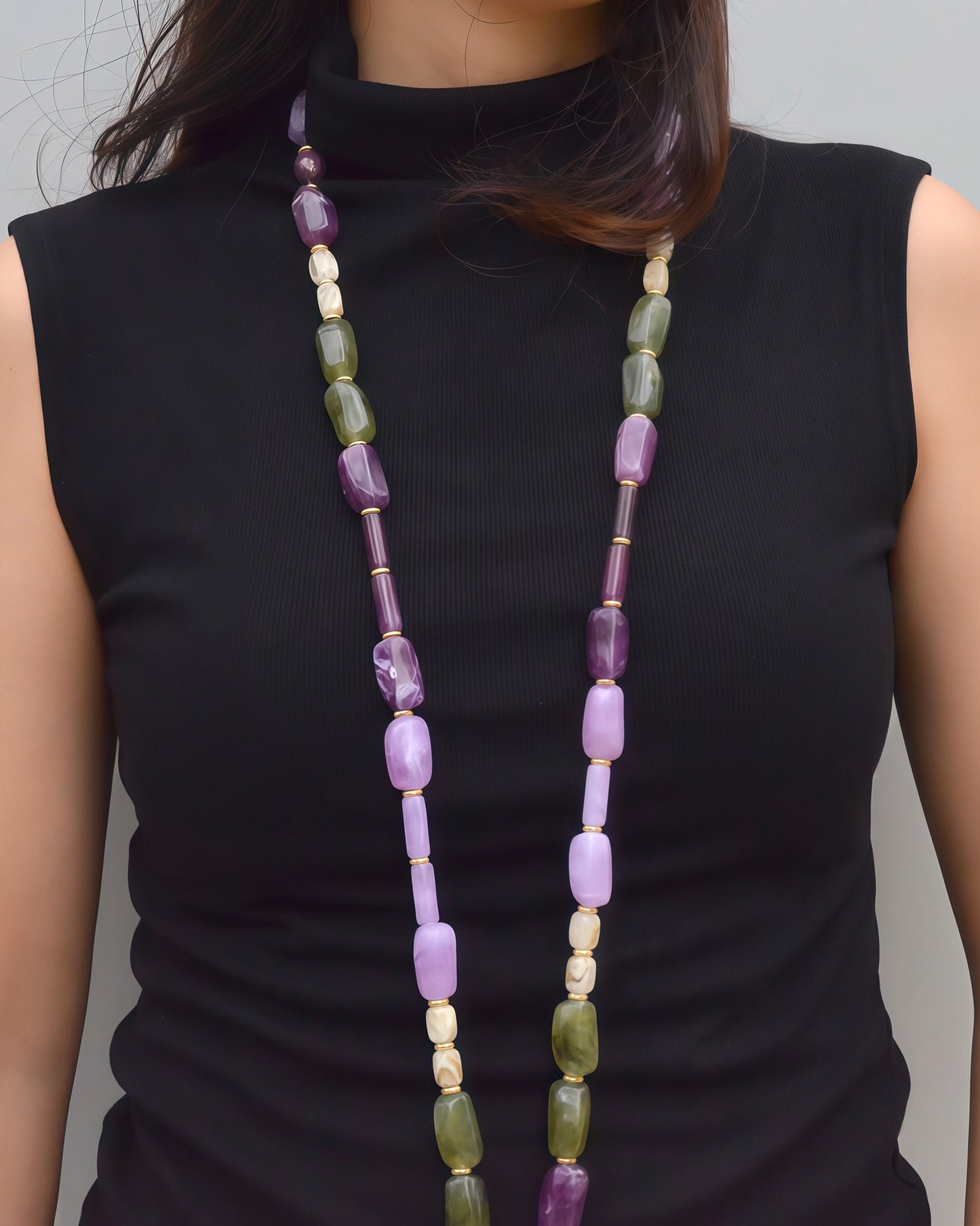 ✨Human Jewelry –  Handcrafted Bold Beaded Series - Candy Crush（Velvet Purple）