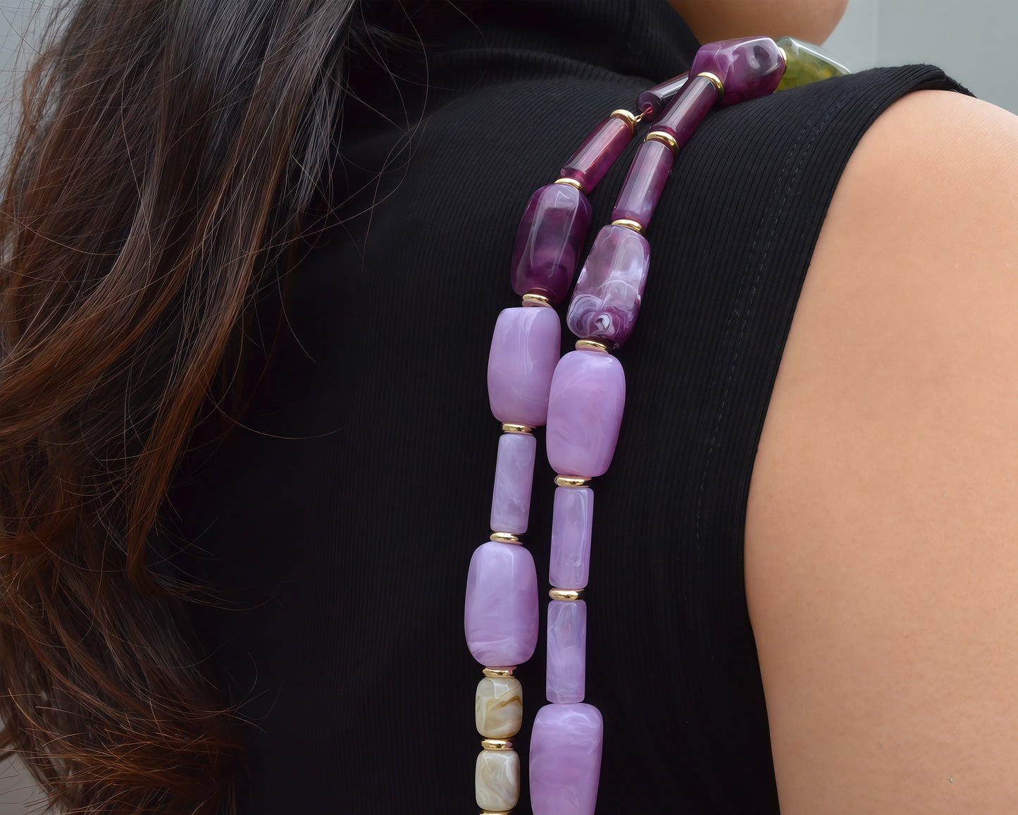 ✨Human Jewelry –  Handcrafted Bold Beaded Series - Candy Crush（Velvet Purple）