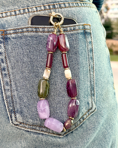 ✨Human Jewelry –  Handcrafted Bold Beaded Series - Candy Crush（Velvet Purple）