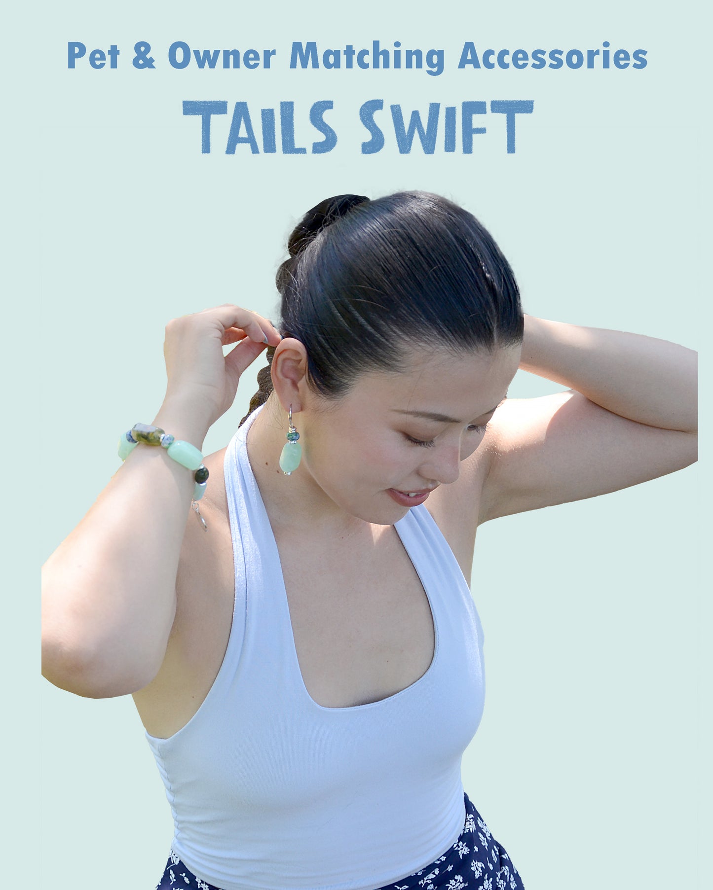 ✨Human Jewelry –  Handcrafted Bold Beaded Series - Candy Crush（Mint Green）