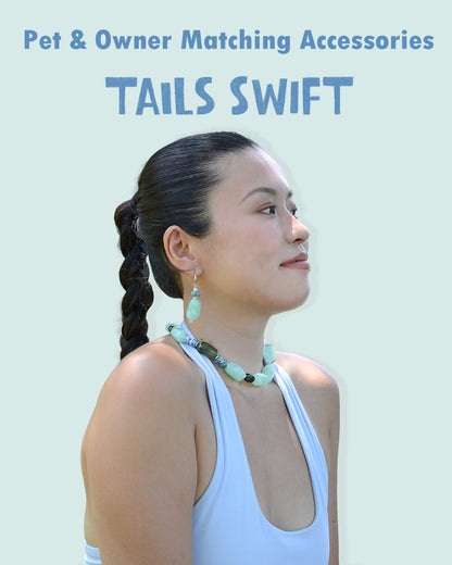 ✨Human Jewelry –  Handcrafted Bold Beaded Series - Candy Crush（Mint Green）