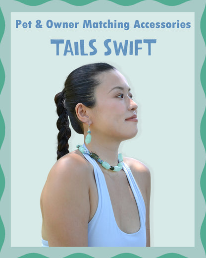 ✨Matching Pet & Owner Jewelry Sets –  Handcrafted Bold Beaded Necklaces - Candy Crush（Mint Green）