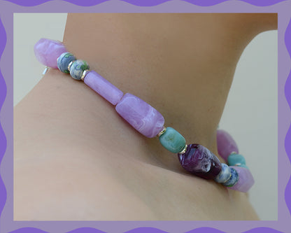 ✨Matching Pet & Owner Jewelry Sets –  Handcrafted Bold Beaded Necklaces - Candy Crush（Violet Haze）