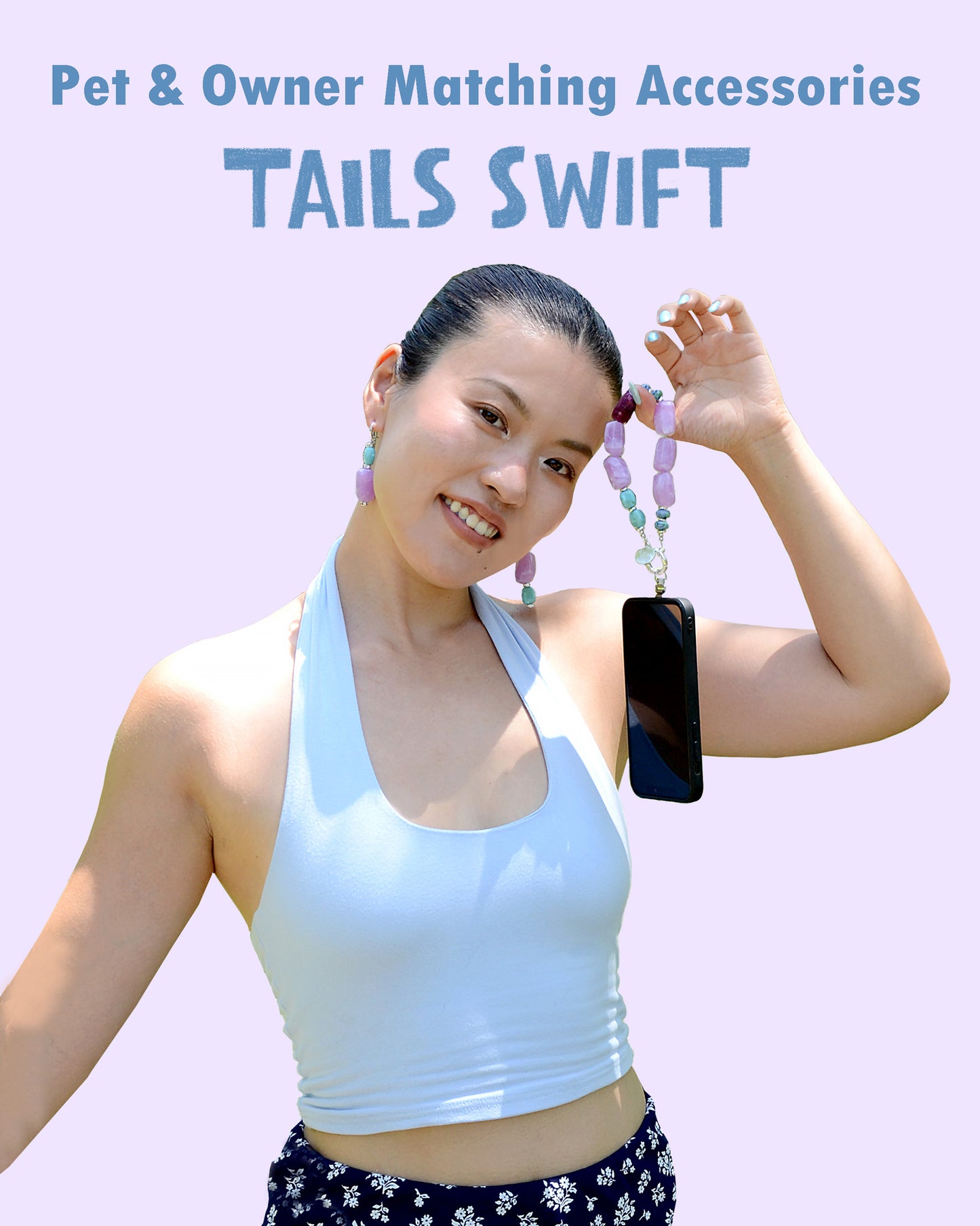 ✨Matching Pet & Owner Jewelry Sets –  Handcrafted Bold Beaded Necklaces - Candy Crush（Violet Haze）