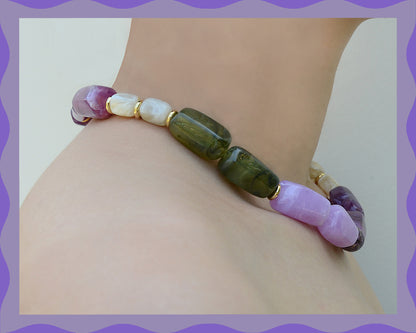 ✨Matching Pet & Owner Jewelry Sets –  Handcrafted Bold Beaded Necklaces - Candy Crush（Velvet Purple）