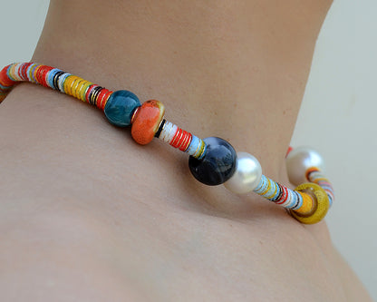 ✨Matching Pet & Owner Jewelry Sets – Handcrafted Vibrant Cord Necklaces – Cord Craze (Orange)