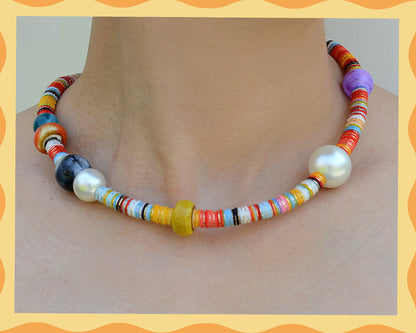 ✨Matching Pet & Owner Jewelry Sets – Handcrafted Vibrant Cord Necklaces – Cord Craze (Orange)