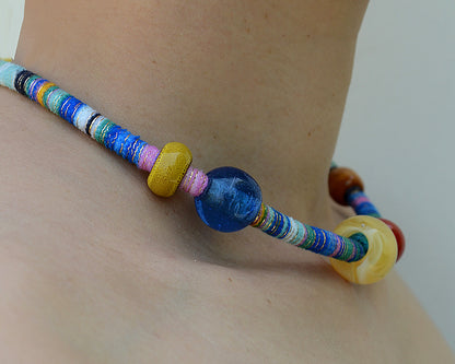 ✨Matching Pet & Owner Jewelry Sets – Handcrafted Vibrant Cord Necklaces – Cord Craze (Blue)