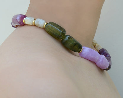 ✨Pet Jewelry –  Handcrafted Bold Beaded Necklaces - Candy Crush（Velvet Purple）